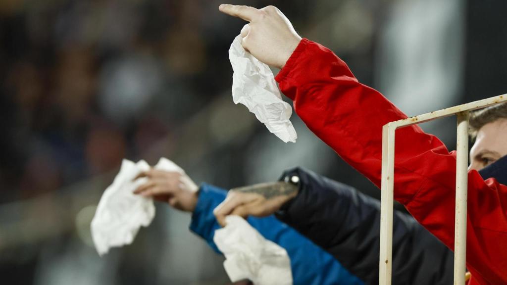 Manifestaciones de aficionados del Valencia CF en Mestalla