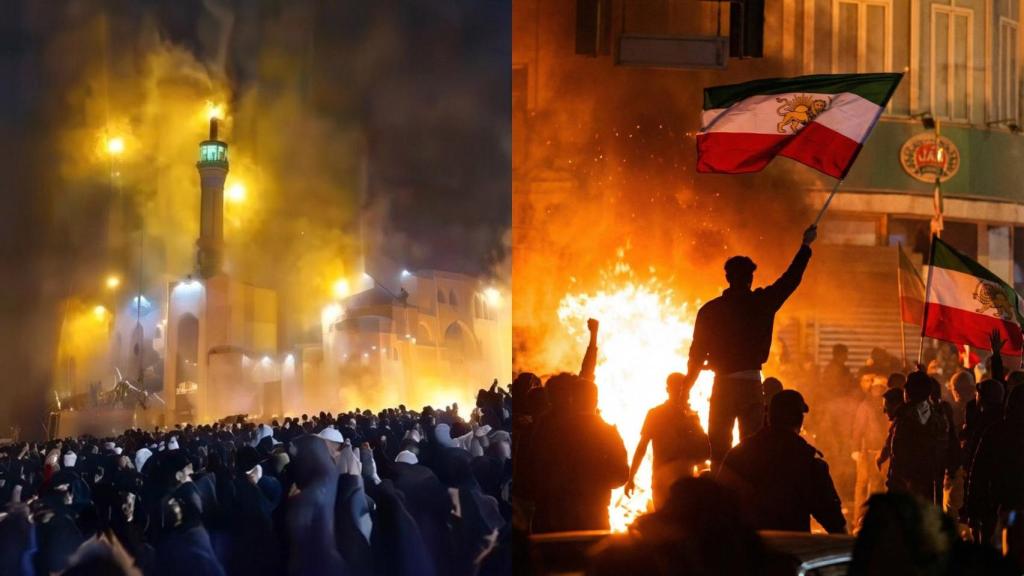 Imágenes de los disturbios contra el régimen