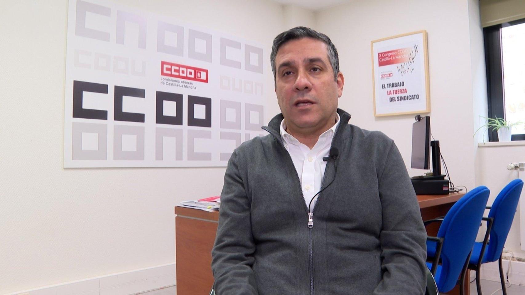 Javier Ortega, secretario general de CCOO Castilla-La Mancha.