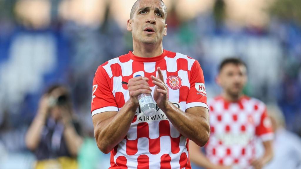Oriol Romeu, durante un partido de la pasada temporada con el Girona FC