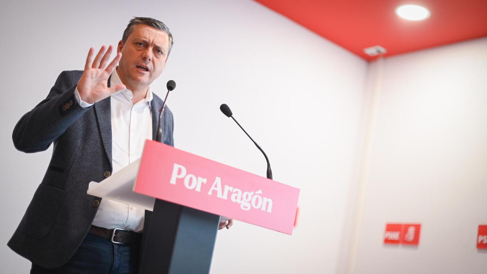 Fernando Sabés durante la rueda de prensa este domingo.