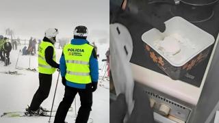 La Policía Nacional  patrulla las pistas de esquí del Pirineo.