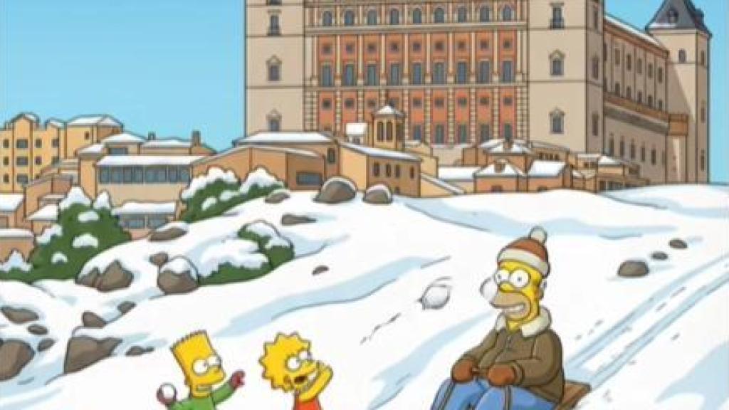 Los Simpson en Toledo. Foto: vídeo de Óscar López Pérez.
