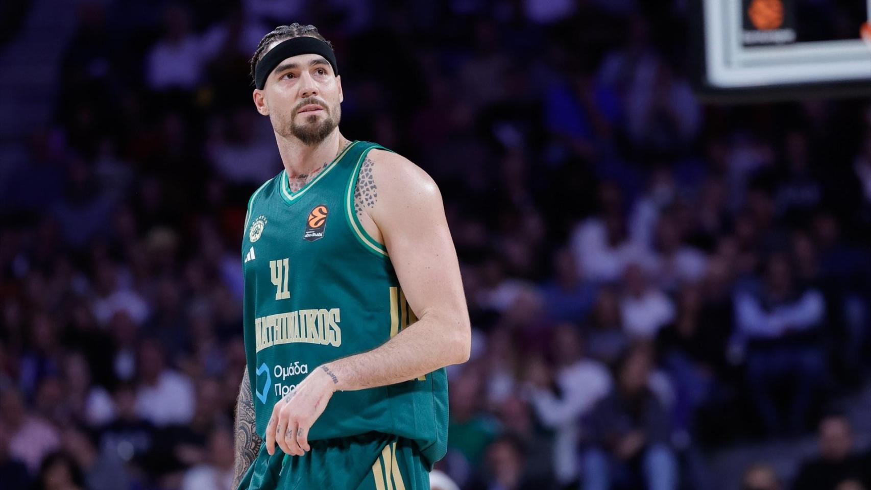 Juancho Hernangómez, en el partido de la Euroliga ante el Real Madrid.