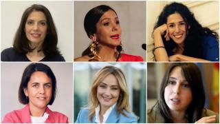 De izquierda a derecha, Elena Neira, Susana Pérez, Mafalda Soto, Patricia Argerey, Marián Mouriño y María Jesús Lorenzana