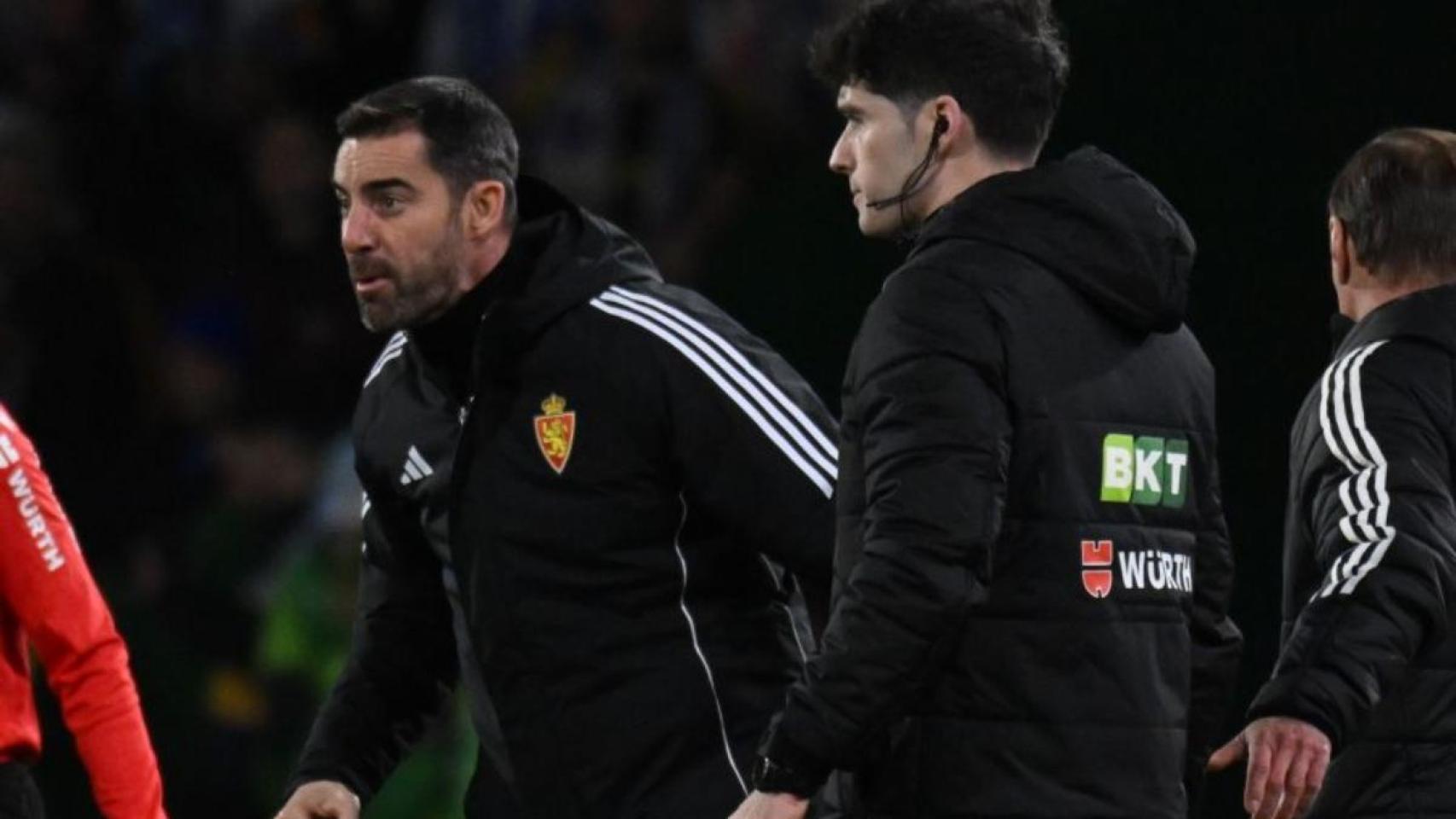 Rubén Sellés en el Racing - Real Zaragoza.