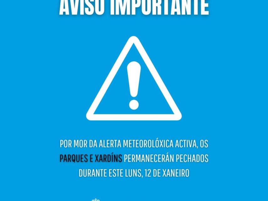 Cierre parques y jardines