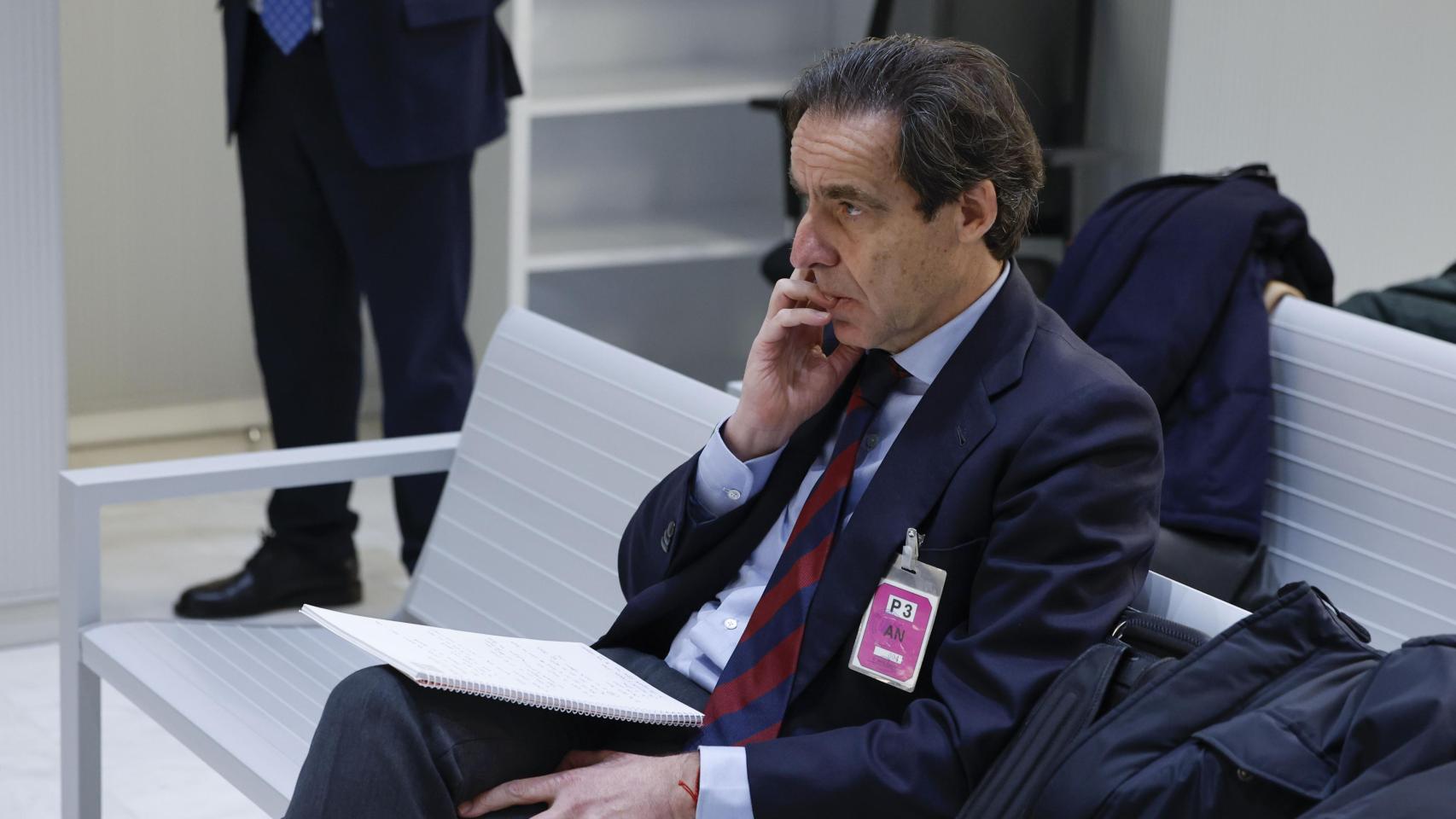 López Madrid, este lunes, en el banquillo de los acusados de la Audiencia Nacional.