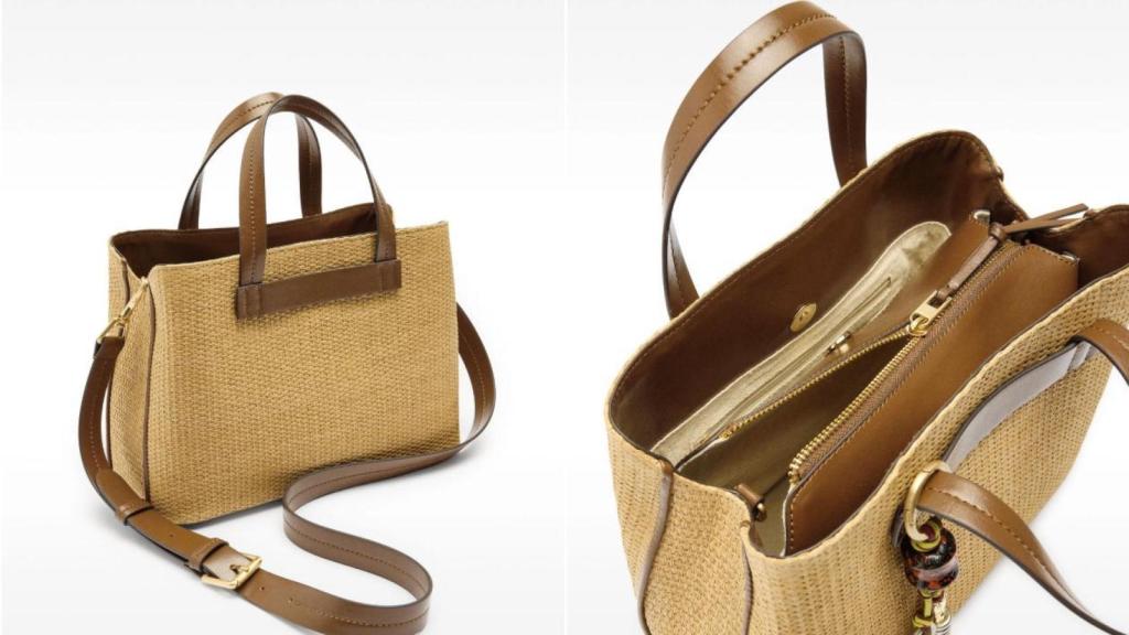 Bolso tote efecto rafia. Ref. 234788NCL