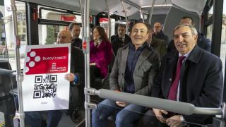 El consejero de Movilidad y Transformación Digital, José Luis Sanz Merino, durante la presentación del balance de Buscyl, este lunes en Salamanca