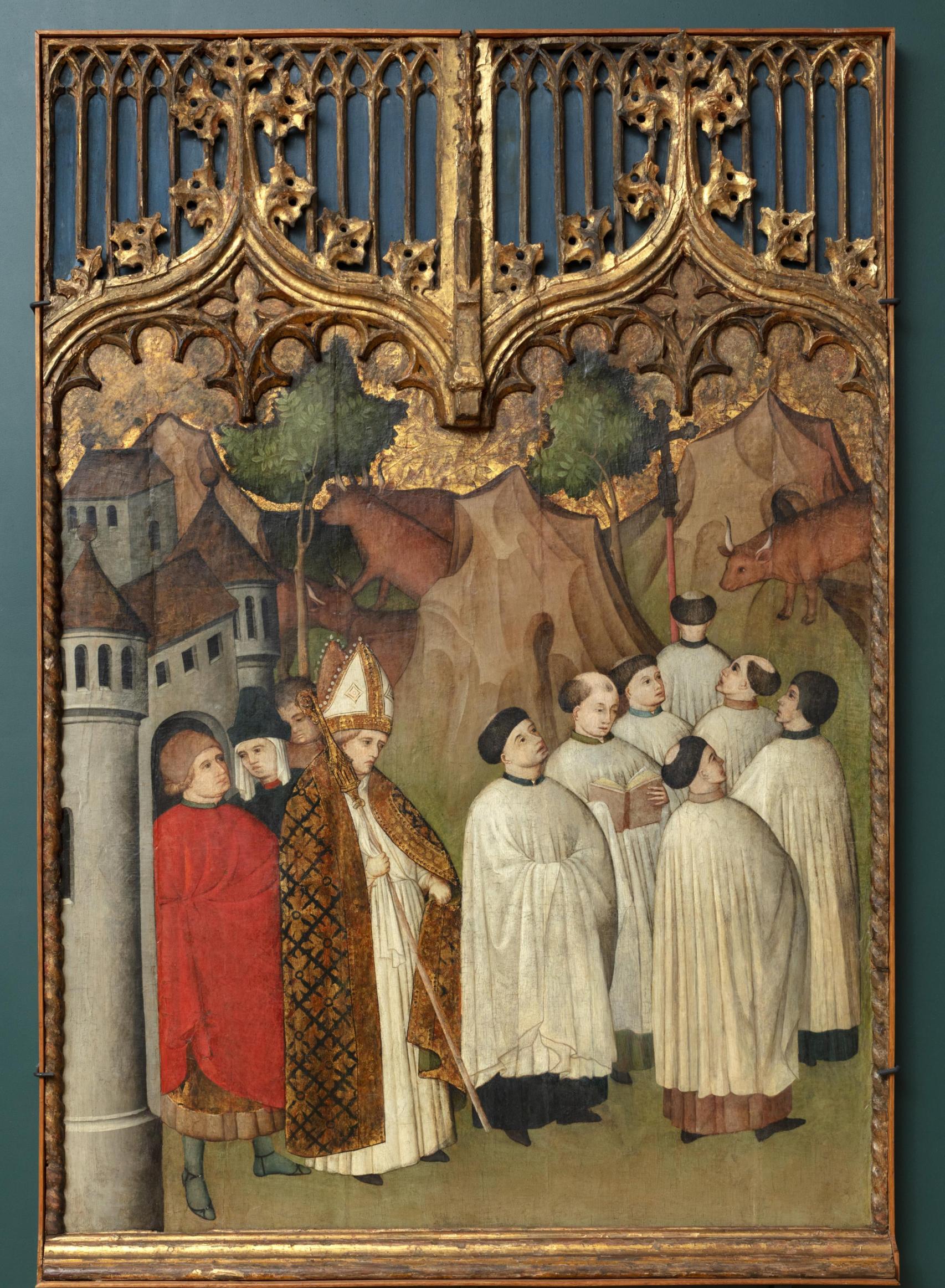 Tabla gótica pintada a mediados del siglo XV por Nicolás Francés