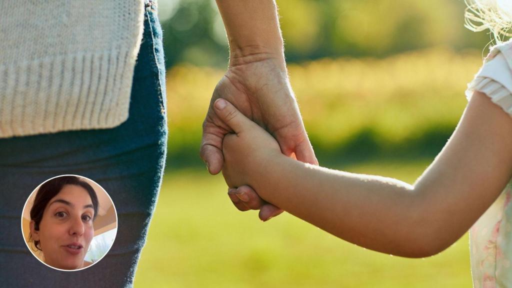 Imagen de archivo de una madre y una imagen de Eva.