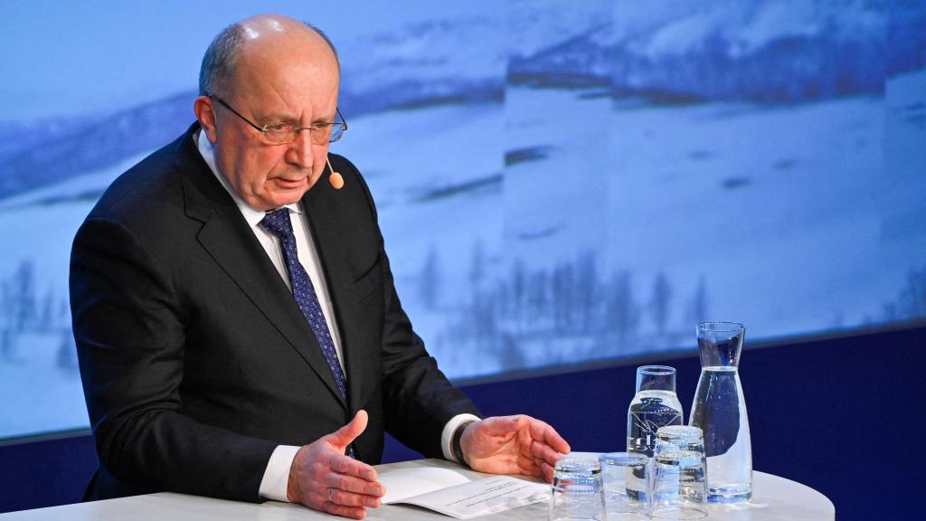 El comisario de Defensa, Andrius Kubilius, durante su comparecencia de este lunes en Suecia