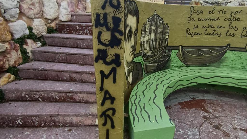 Vandalismo en el mural dedicado a Federico García Lorca en Zamora
