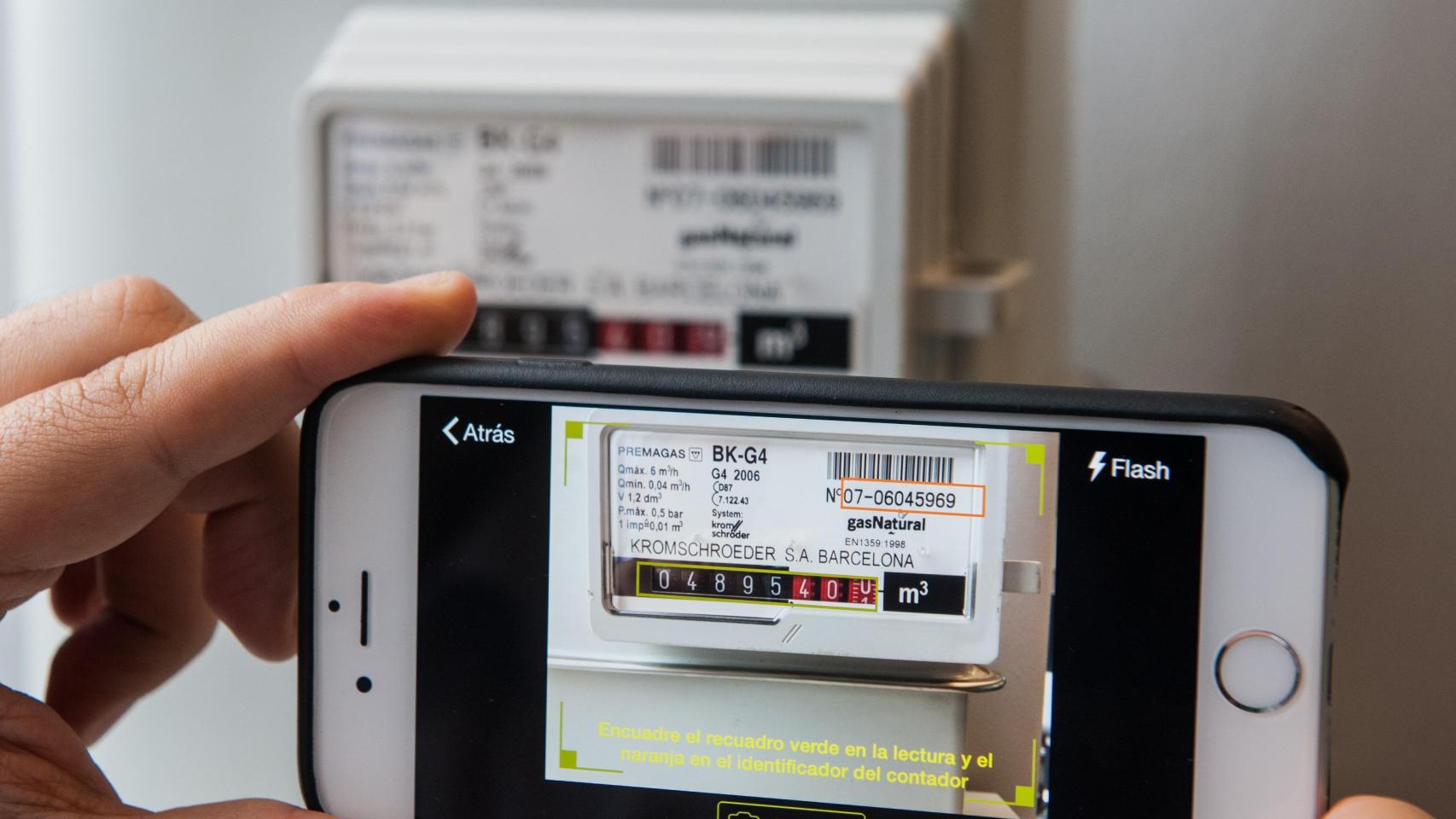 Imagen de un contador de gas.