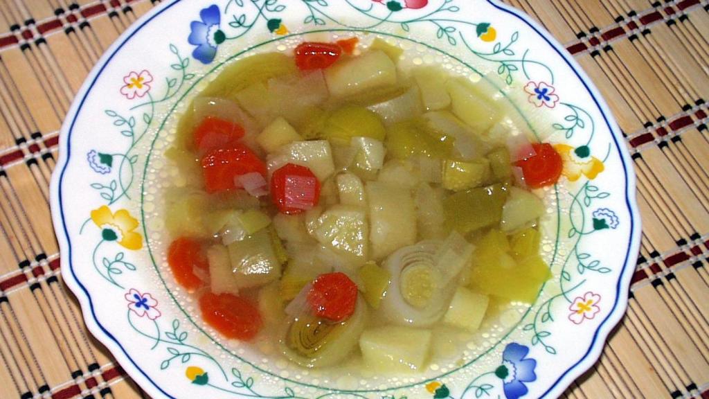 Un plato de porrusalda.