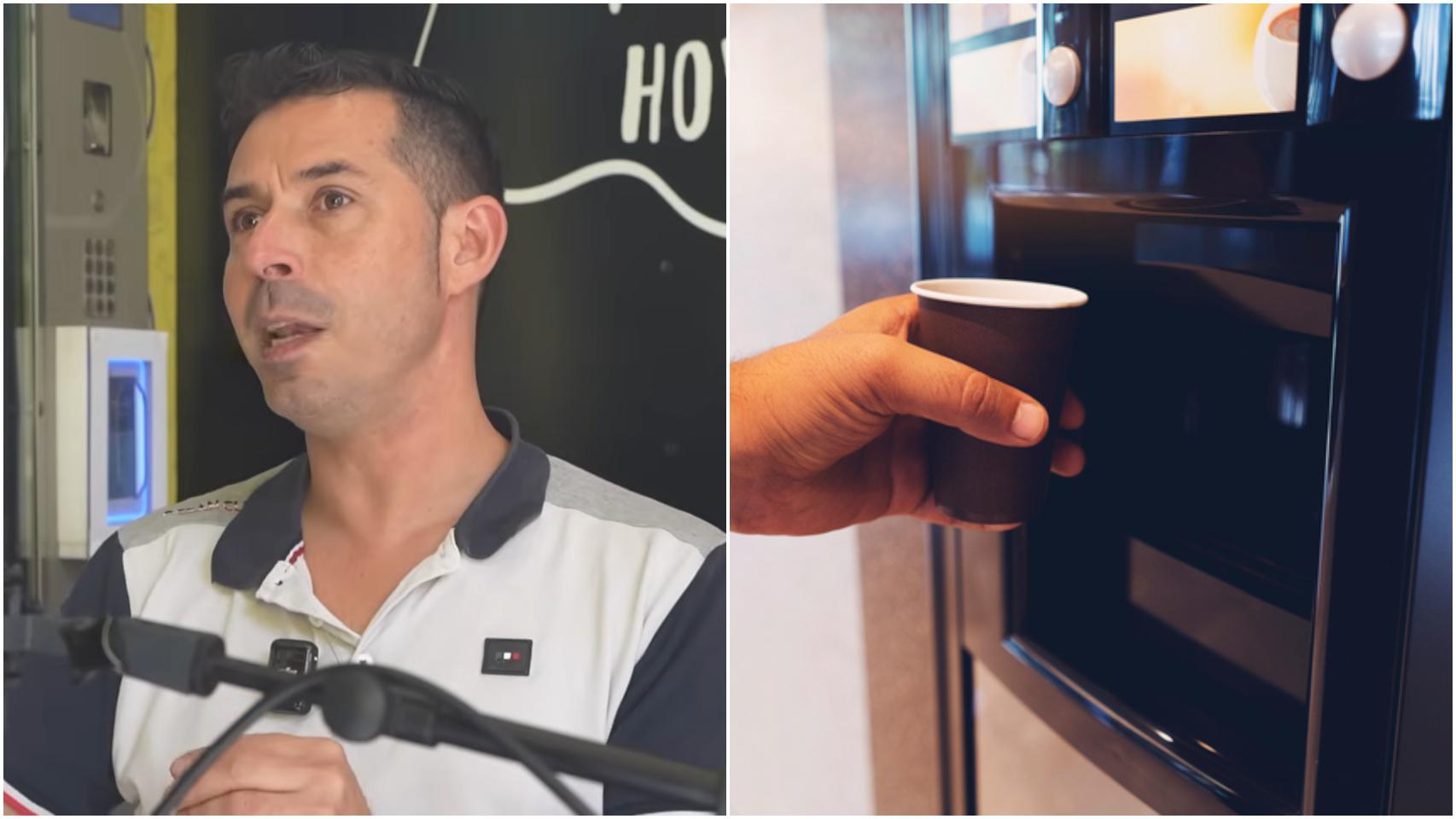 David, el dueño de una empresa de máquinas de café en España.