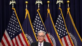 El presidente de la Fed, Jerome Powell, durante una rueda de prensa.