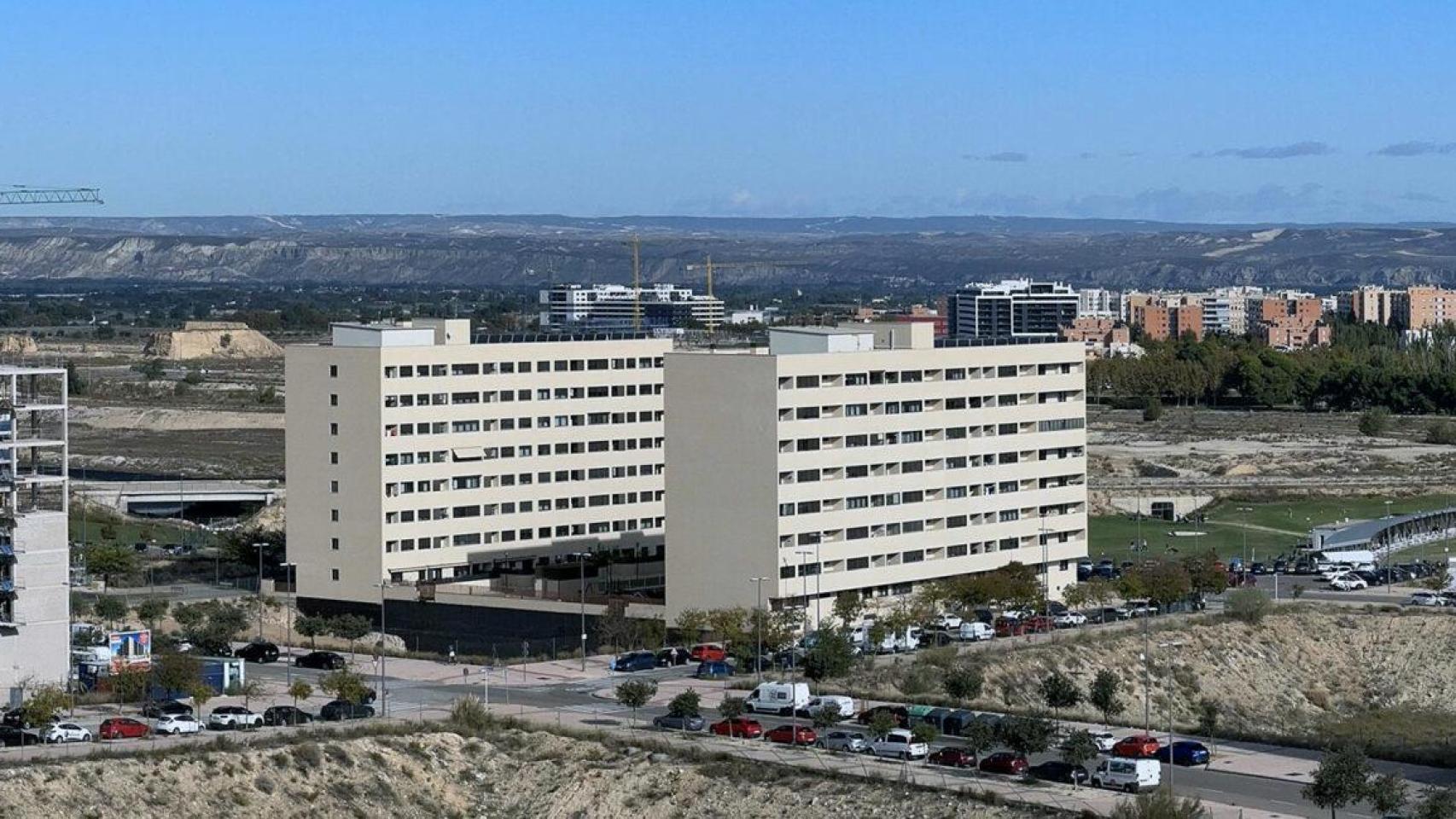 Construcción de viviendas en Zaragoza.