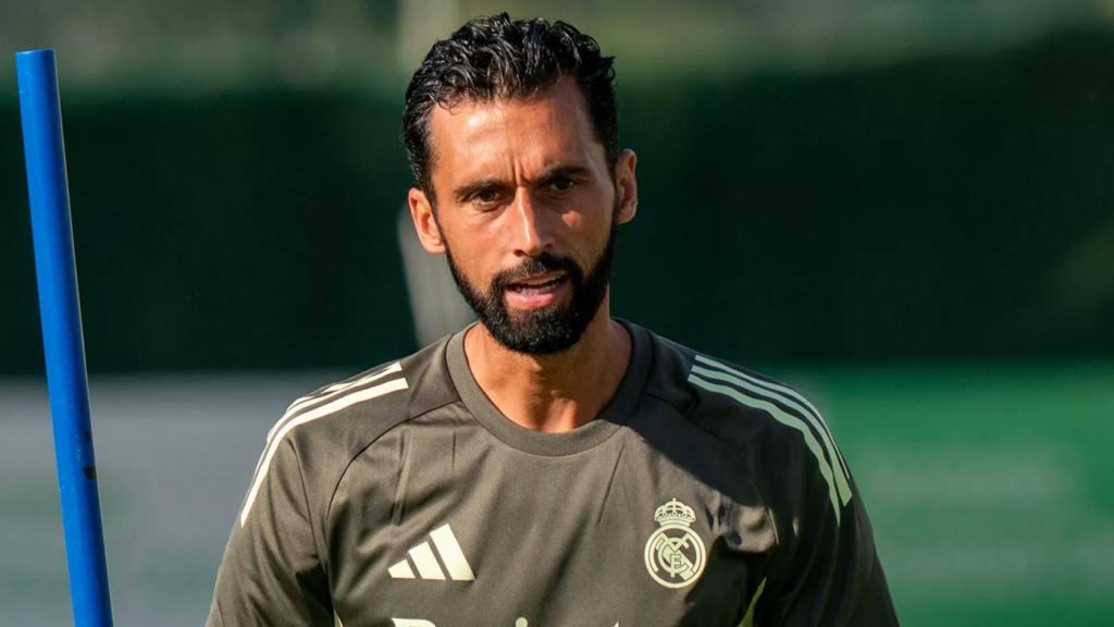 Álvaro Arbeloa, en un entrenamiento del Real Madrid Castilla