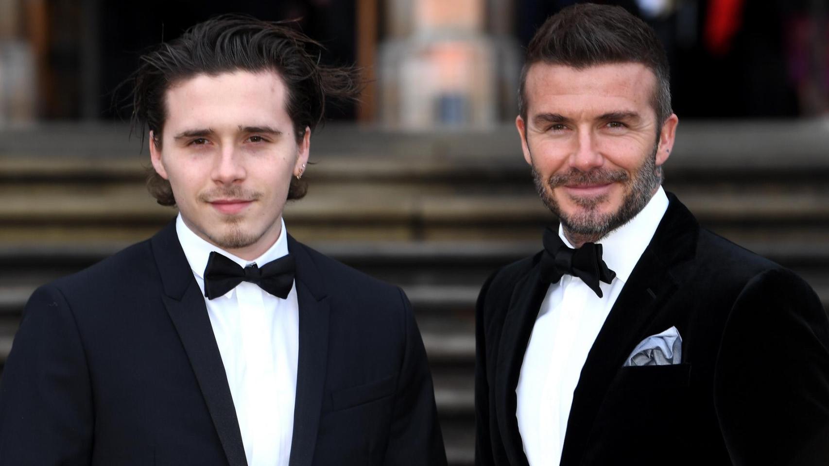 Brooklyn y David Beckham en una imagen de 2019.