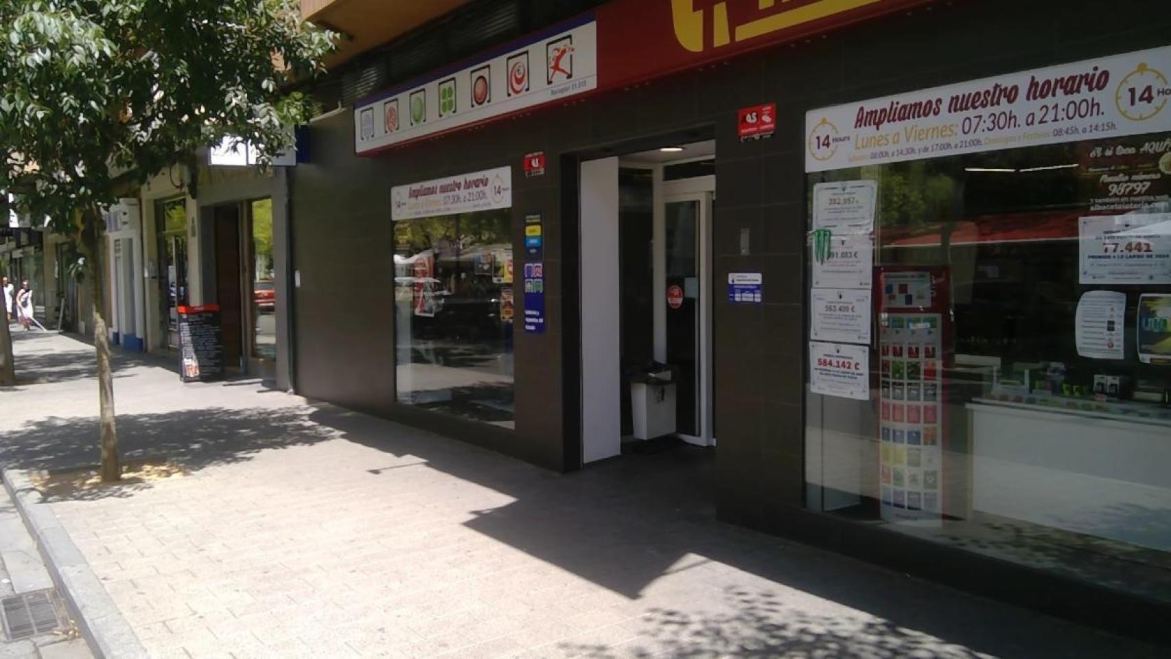 Despacho número 1.015 de Albacete. Foto: Loterías y Apuestas del Estado.