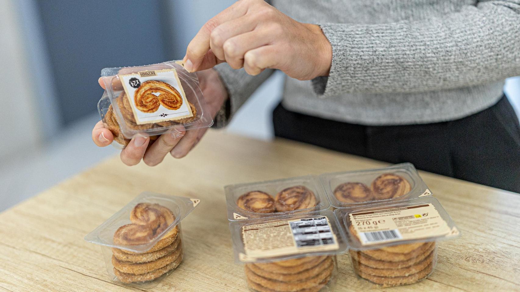 El nuevo envase de las palmeritas de Mercadona.
