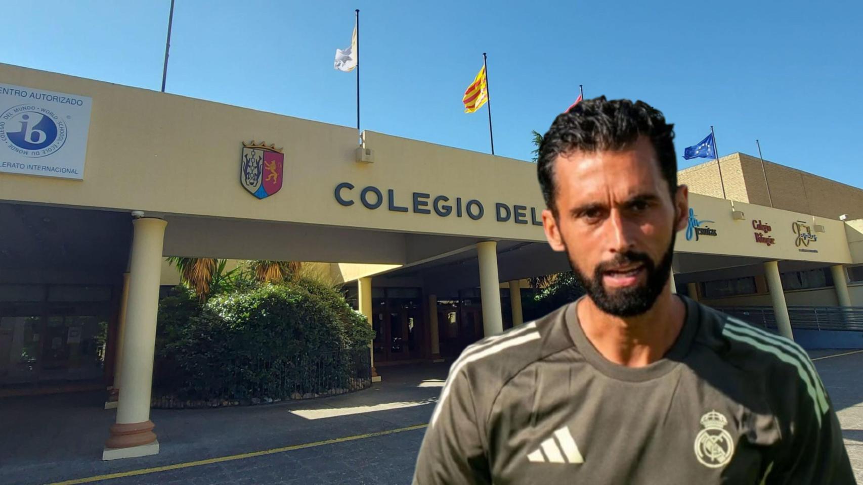 Álvaro Arbeloa y su colegio.