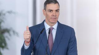 Pedro Sánchez durante una comparecencia pública.