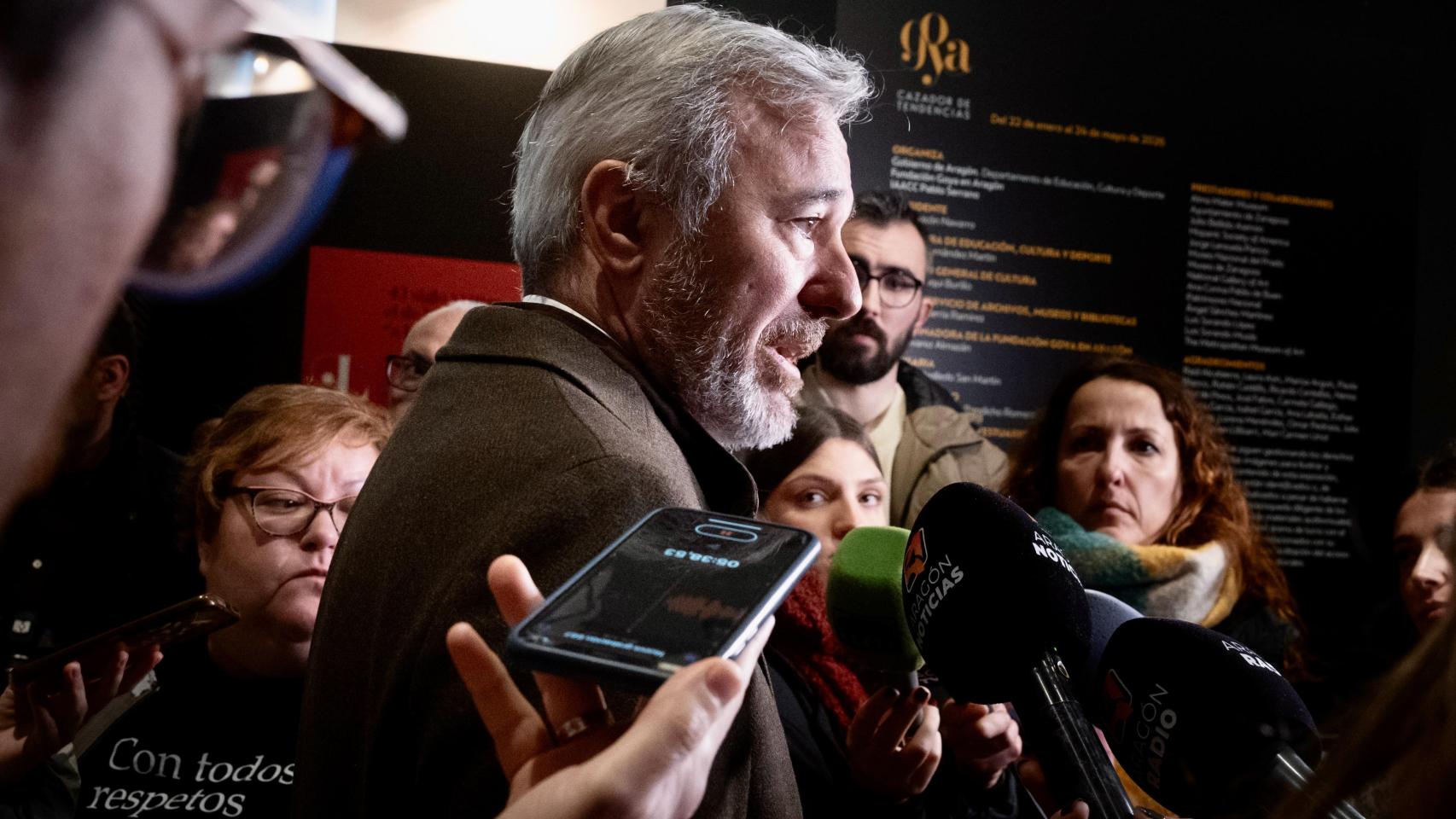 El presidente de Aragón, Jorge Azcón, este martes.