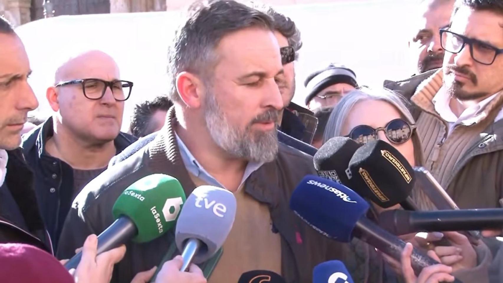 Santiago Abascal, en Calamocha (Teruel)