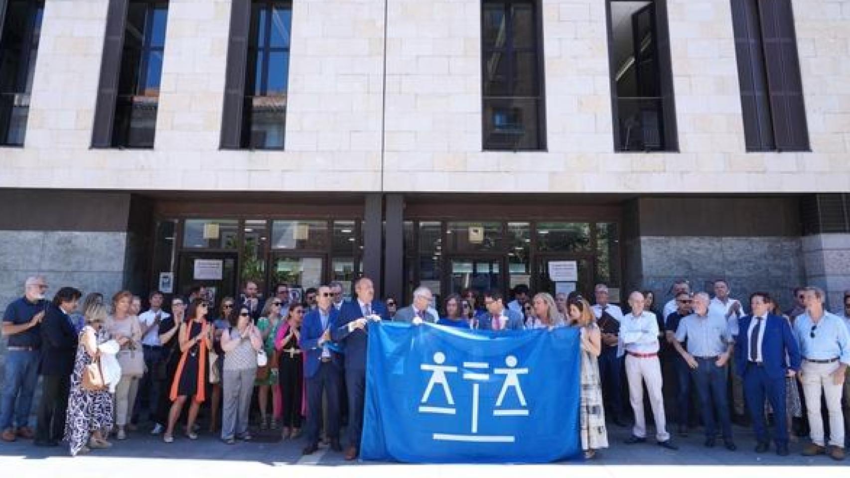 Concentración de abogados en los juzgados de Valladolid.