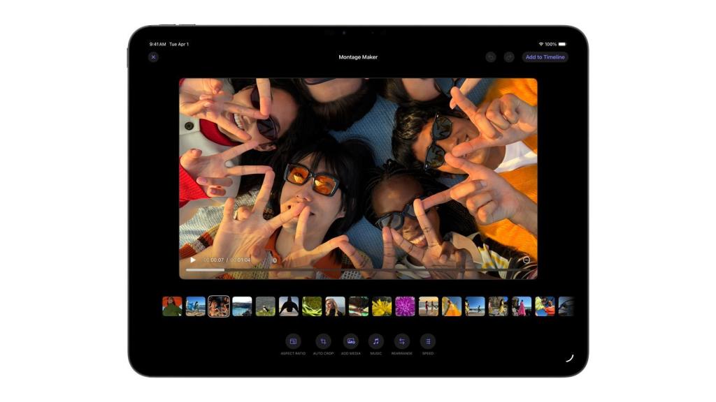 Creador de Montajes en iPad.