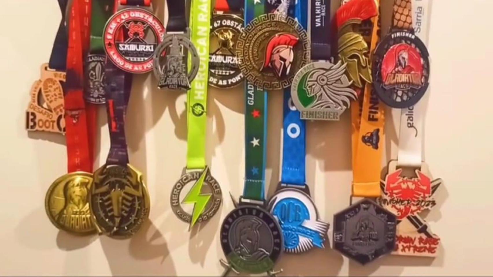 Imagen de varias de las medallas que han conseguido.