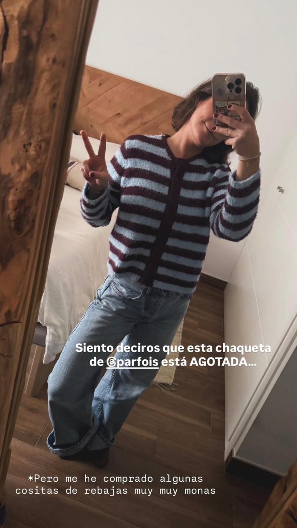 Marta Pombo, en un 'story' de Instagram.