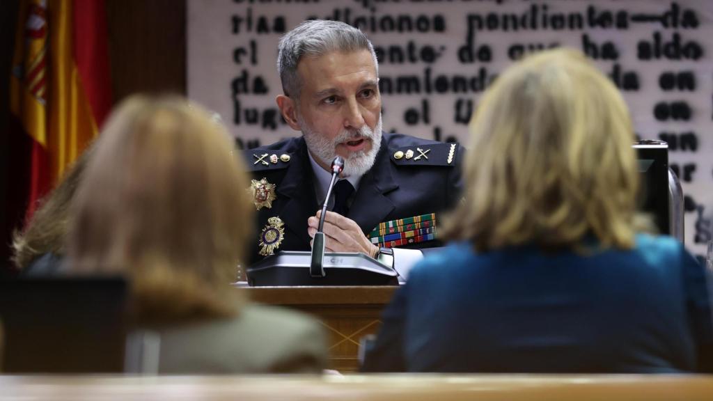 El Jefe Superior de Policía de la Comunitat Valenciana, Carlos Gajero, ante la Comisión de Investigación de la dana en el Senado. Europa Press / Alejandro Martínez Vélez