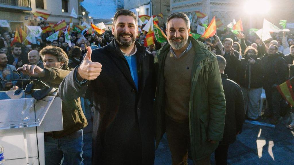 Alejandro Nolasco y Santiago Abascal, este martes.