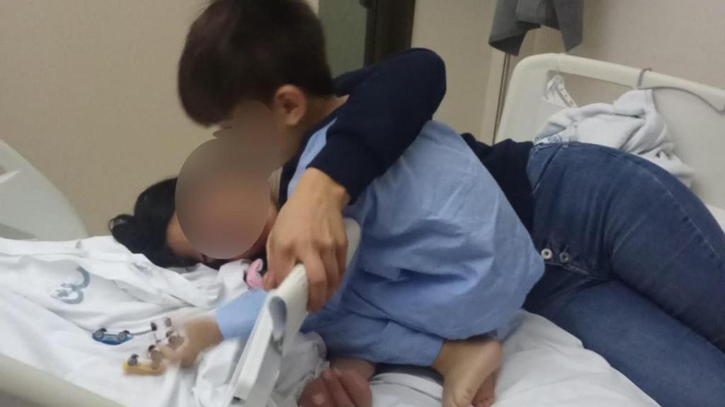 Viam na terça-feira com seu filho no hospital Los Arcos de San Javier.