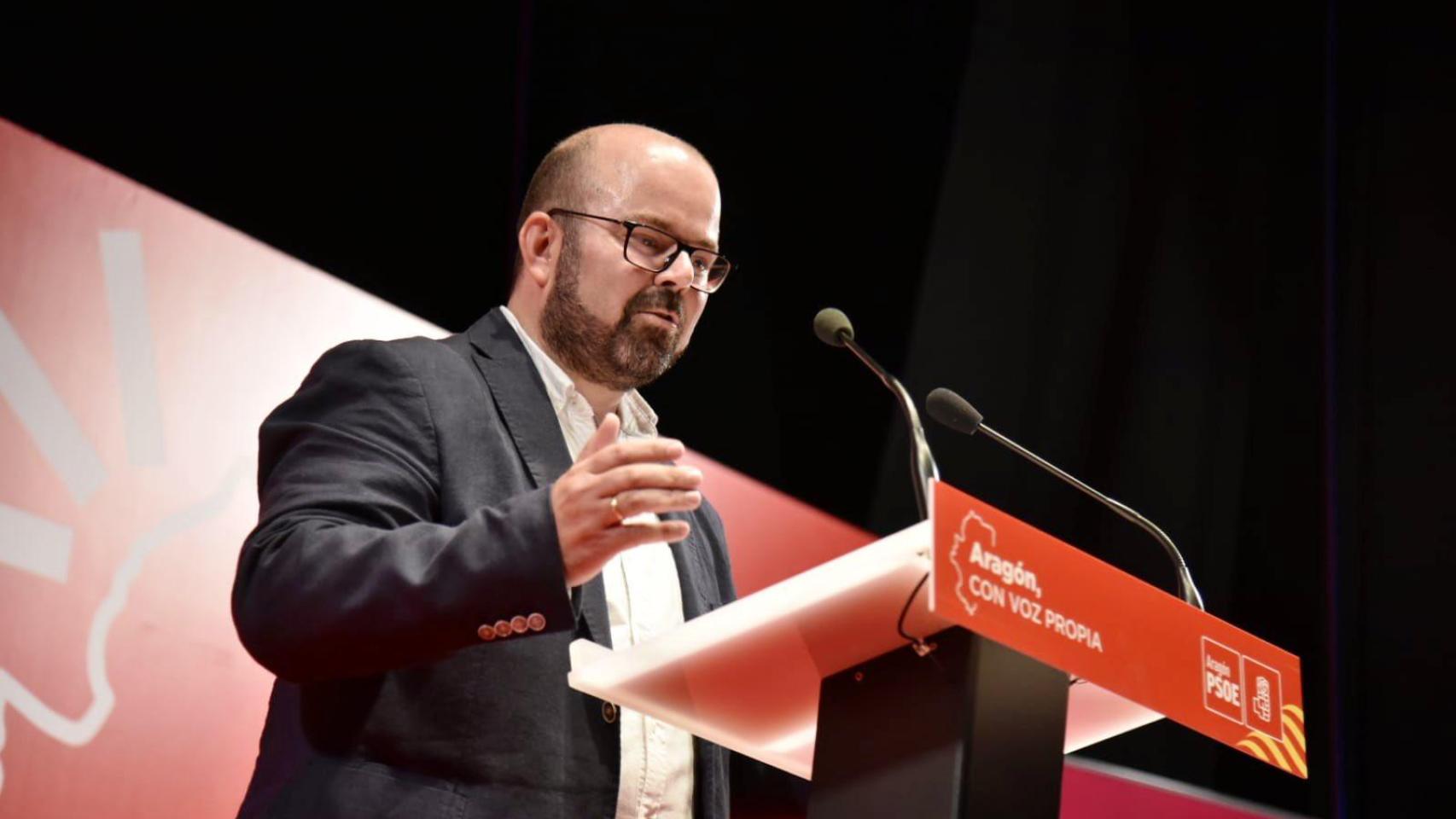 Sergio Ortiz, en un acto del PSOE