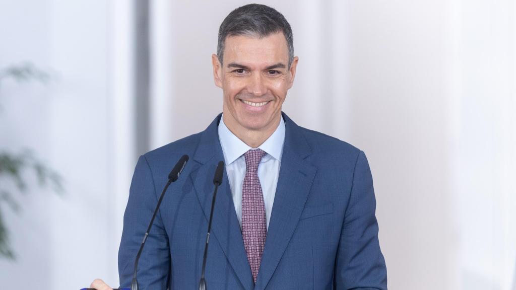 El presidente del Gobierno, Pedro Sánchez, durante una rueda de prensa