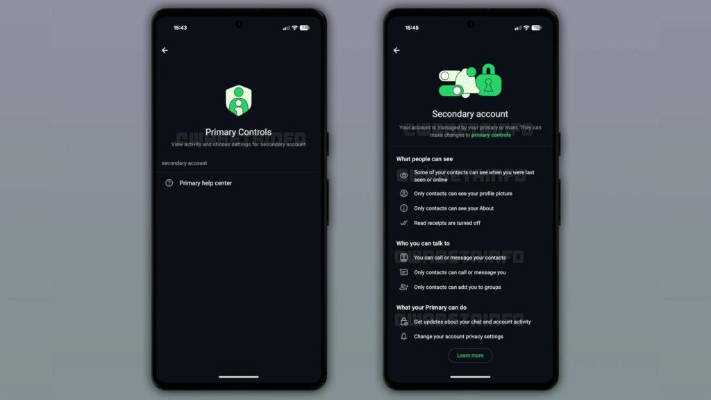 Las nuevas cuentas primarias y cuentas secundarias de WhatsApp para el control parental