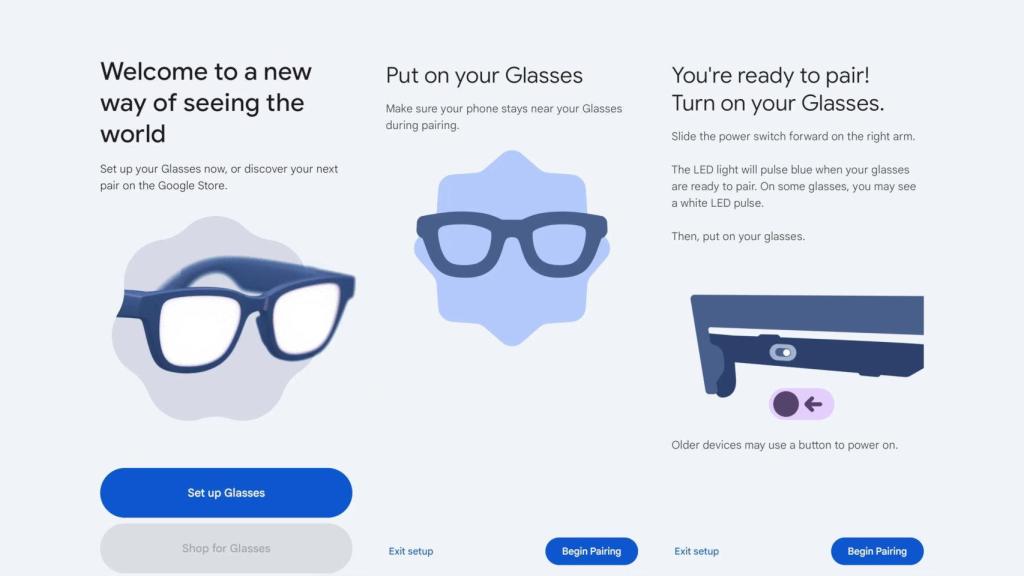 Procesamiento de emparejamiento de unas gafas inteligentes en Android