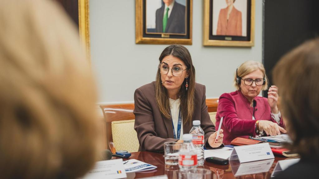 La Defensora del Pueblo Europeo durante su intervención.