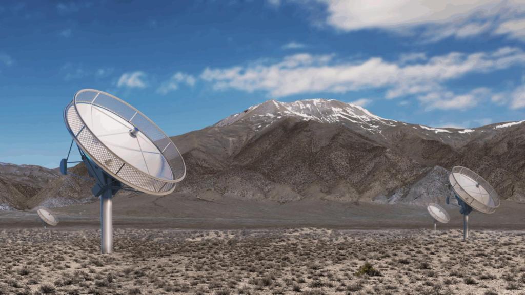 Diseño que recrea algunas de las antenas del DSA