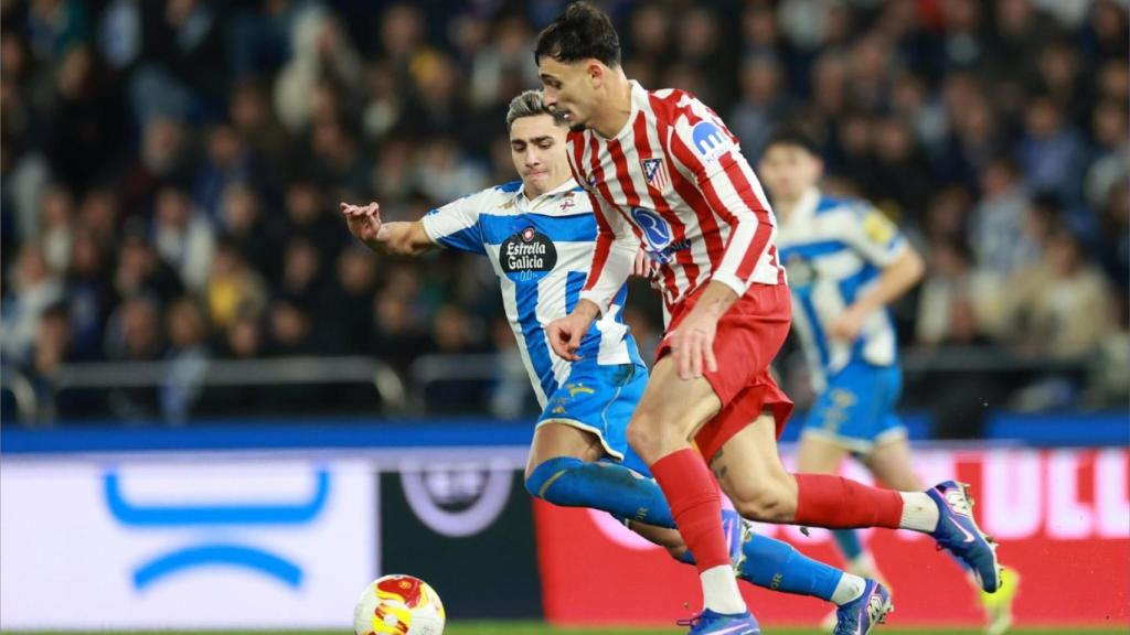 Yeremay durante el Deportivo-Atlético de Madrid.