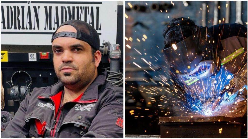 Montaje de Adrián González, soldador profesional.