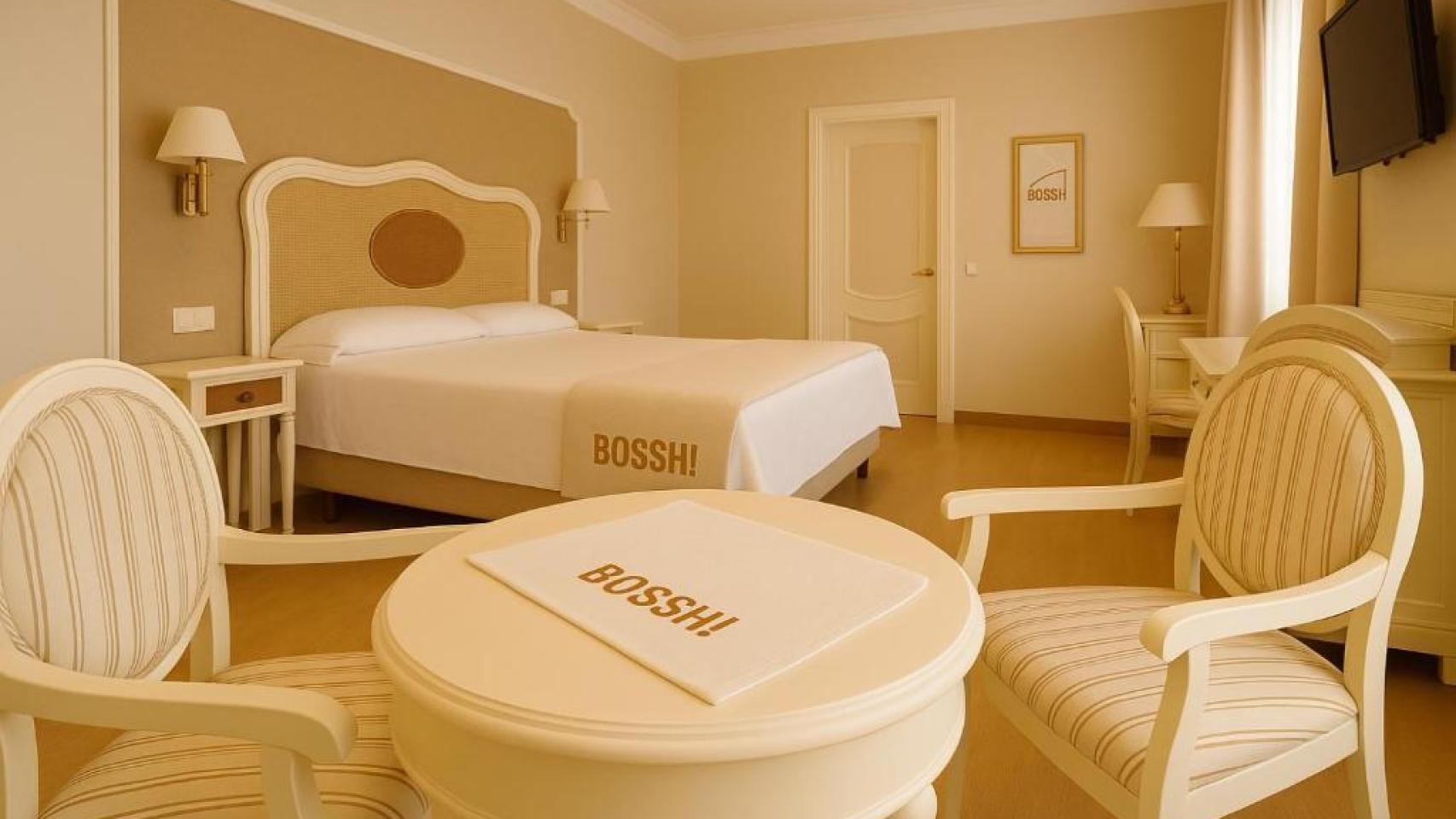 Una de las habitaciones de este hotel de Albacete.