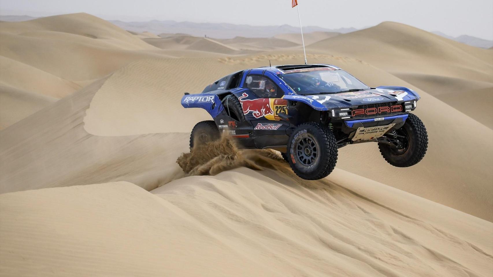 Carlos Sainz, durante la etapa 10 del Rally Dakar