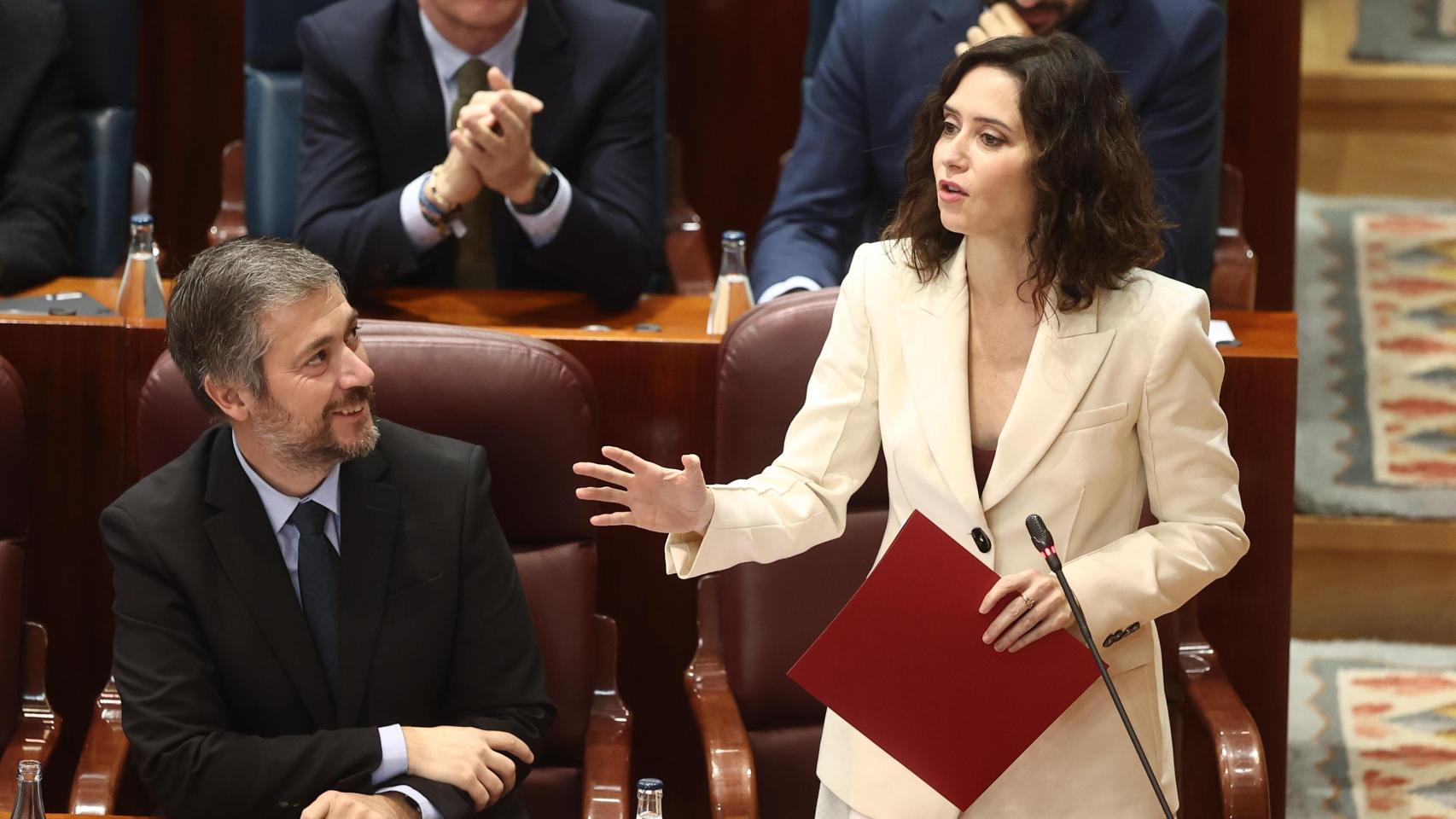 Isabel Díaz Ayuso durante un pleno en la Asamblea de Madrid.