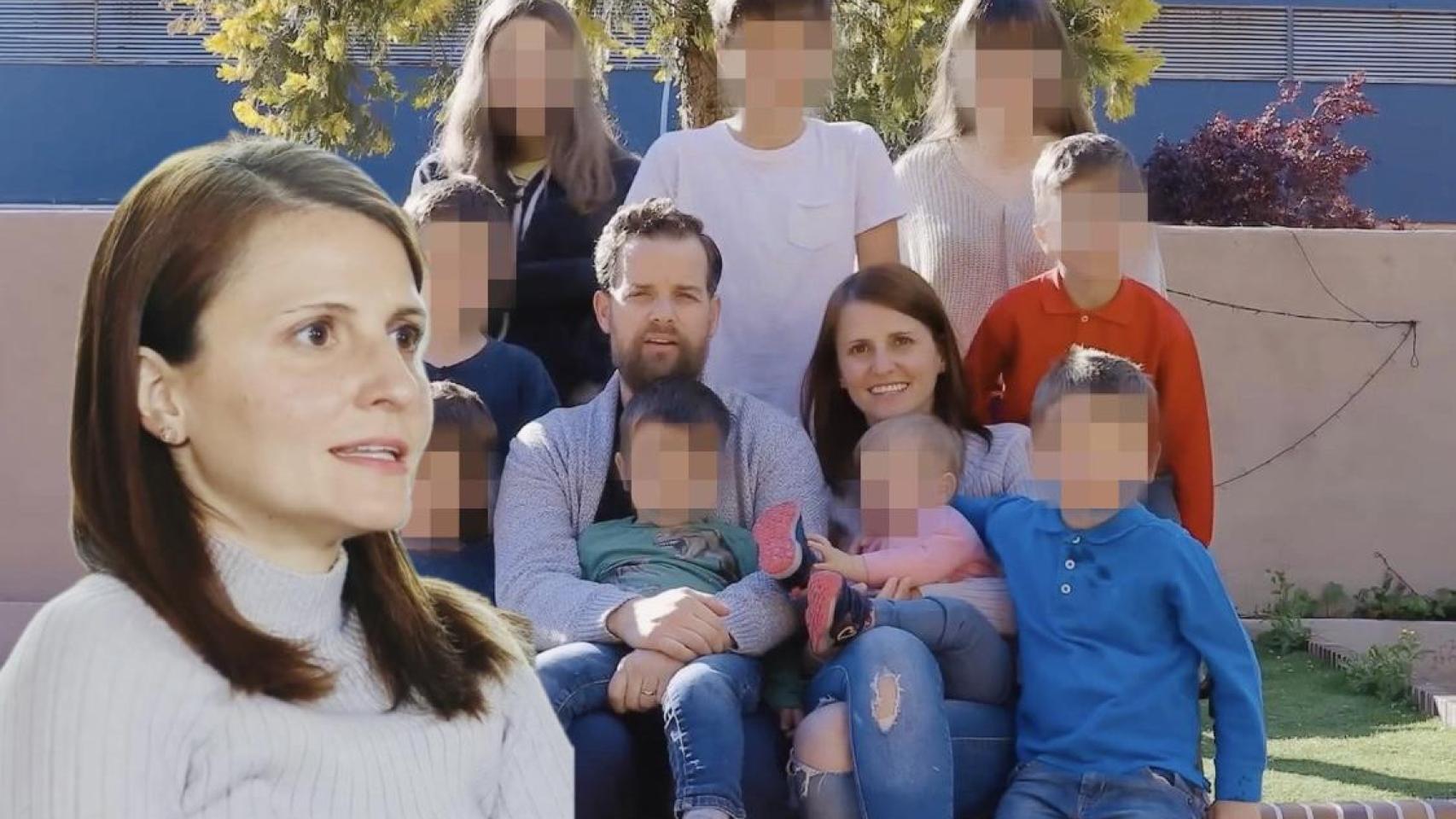 Irene Alonso y su familia numerosa.